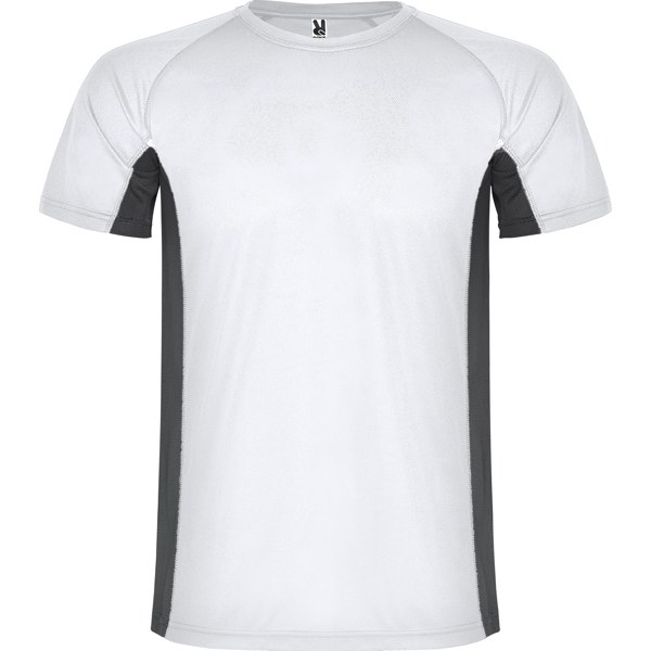 Camiseta Shanghai, blanco/plomo oscuro