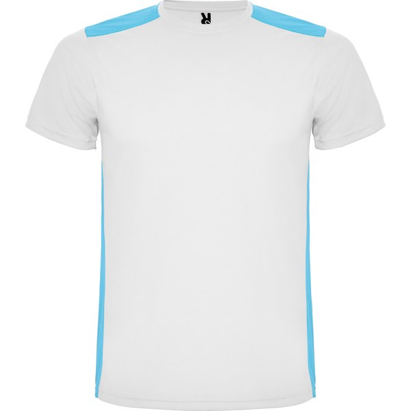 Camiseta Detroit, blanco/turquesa
