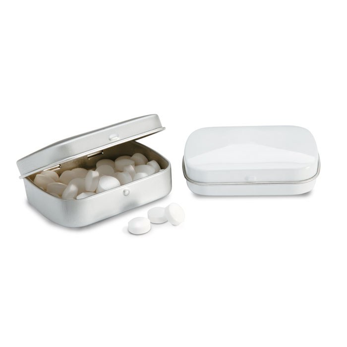 28 gramos de caramelos de ment, blanco