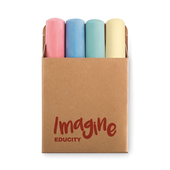 4 tizas de colores, beig