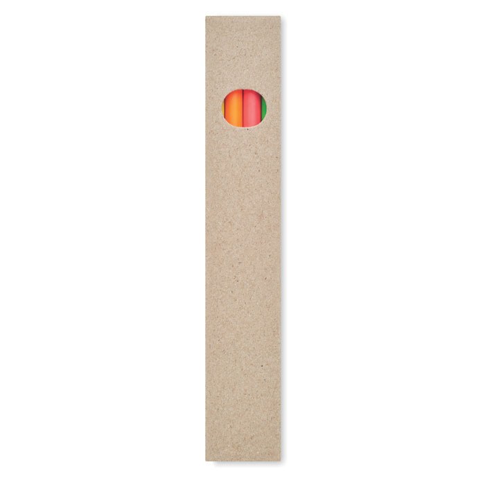 4 lápices de colores en caja, multicolor