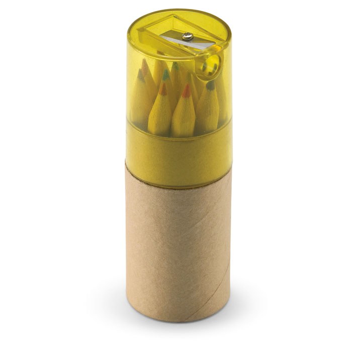 12 lápices de colores, amarillo transparente