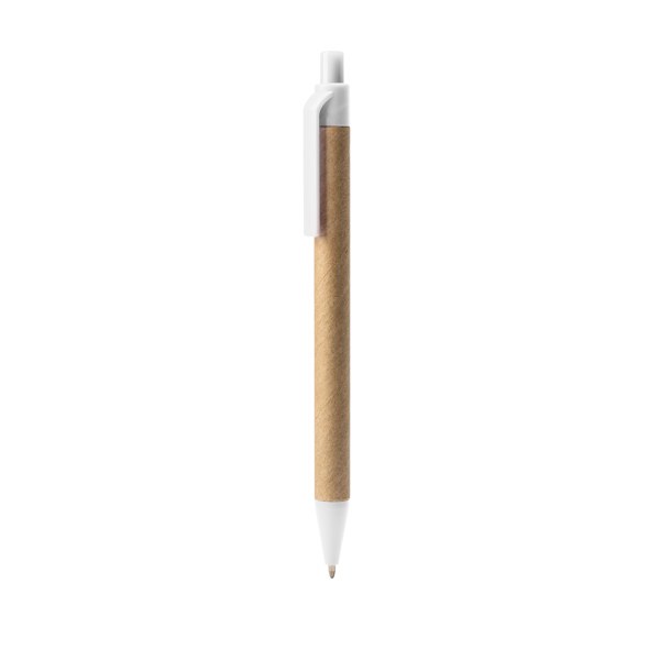 Boligrafo Carton Alder, blanco