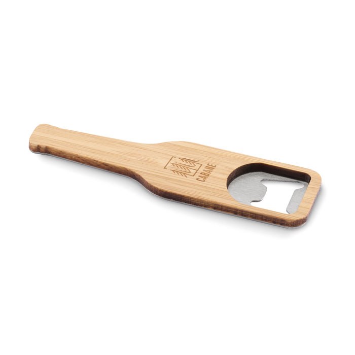 Abridor de botellas de bambú, madera