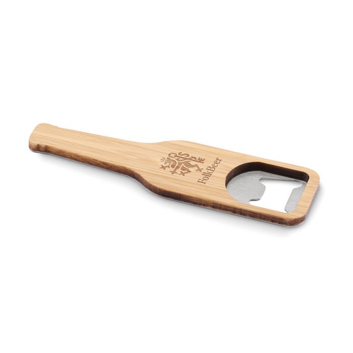 Abridor de botellas de bambú, madera