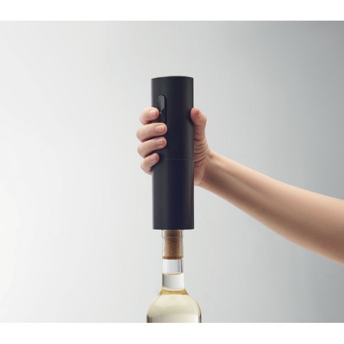 Abridor eléctrico de botellas, negro