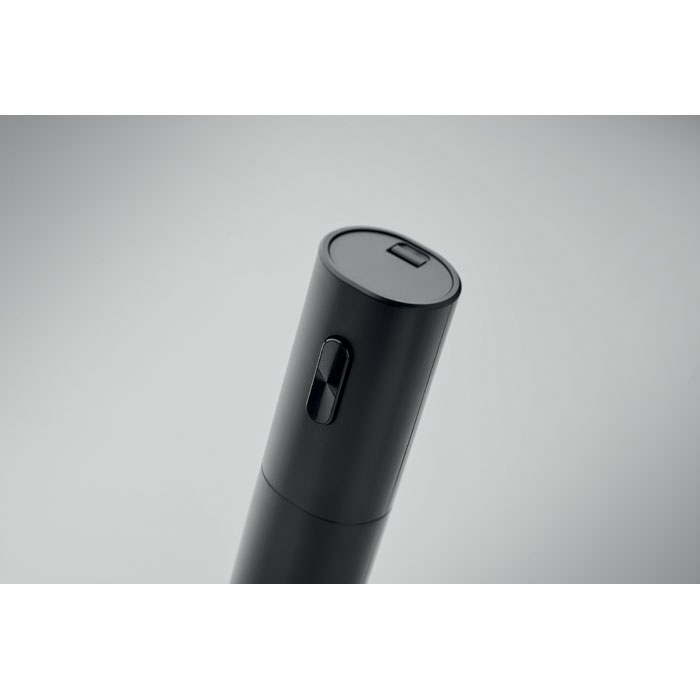 Abridor eléctrico de botellas, negro
