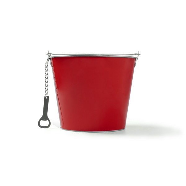 Cubo Con Abrebotellas Lambic, rojo