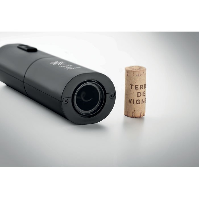 Abridor eléctrico de botellas, negro