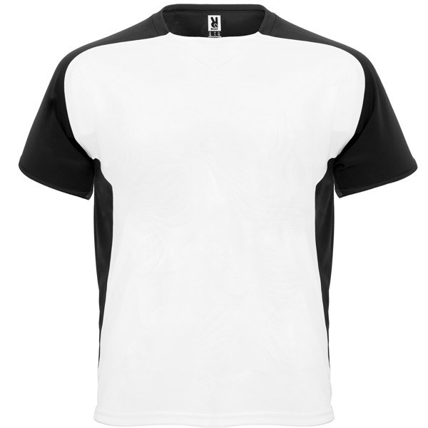 Camiseta Bugatti, blanco/negro